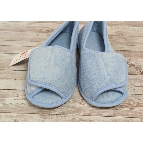 Git-Up Womens Size 6 Chambray Closed Toe Slip On Hook & Loop Slide Slipper - Picture 3 of 11
